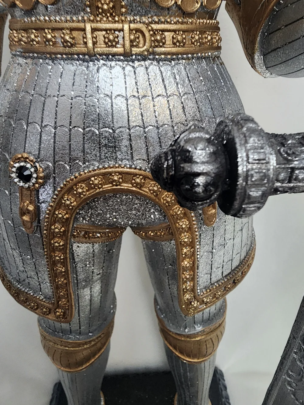 Gold and Silver Skeletal Knight Figurine - Decorative Home Party Accent 29